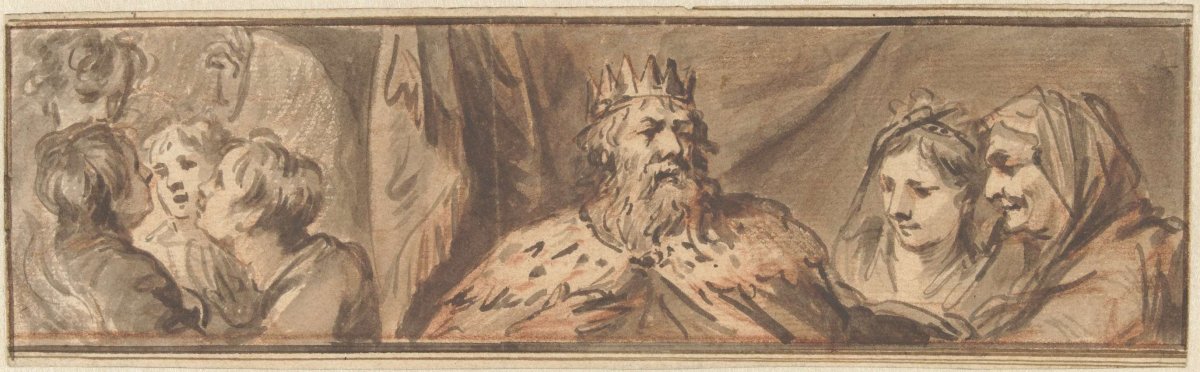 King figure and the youngsters in the oven, Jacob de Wit, 1716