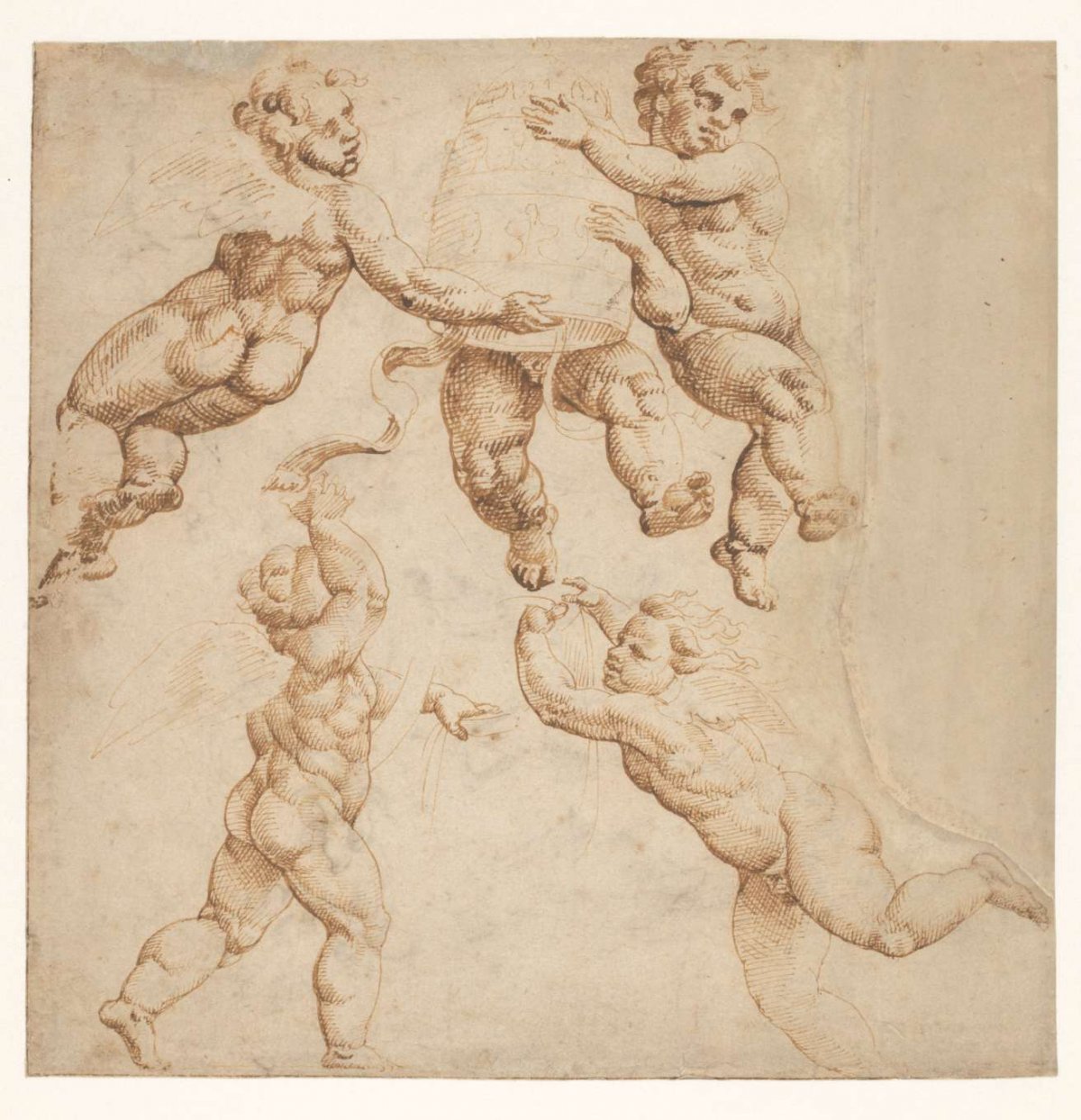 Five Hovering Angels, Maarten van Heemskerck, 1532 - 1536
