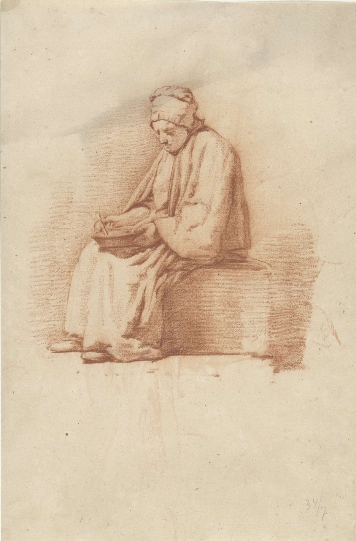 Seated woman, Abraham Johannes Ruytenschildt, 1819