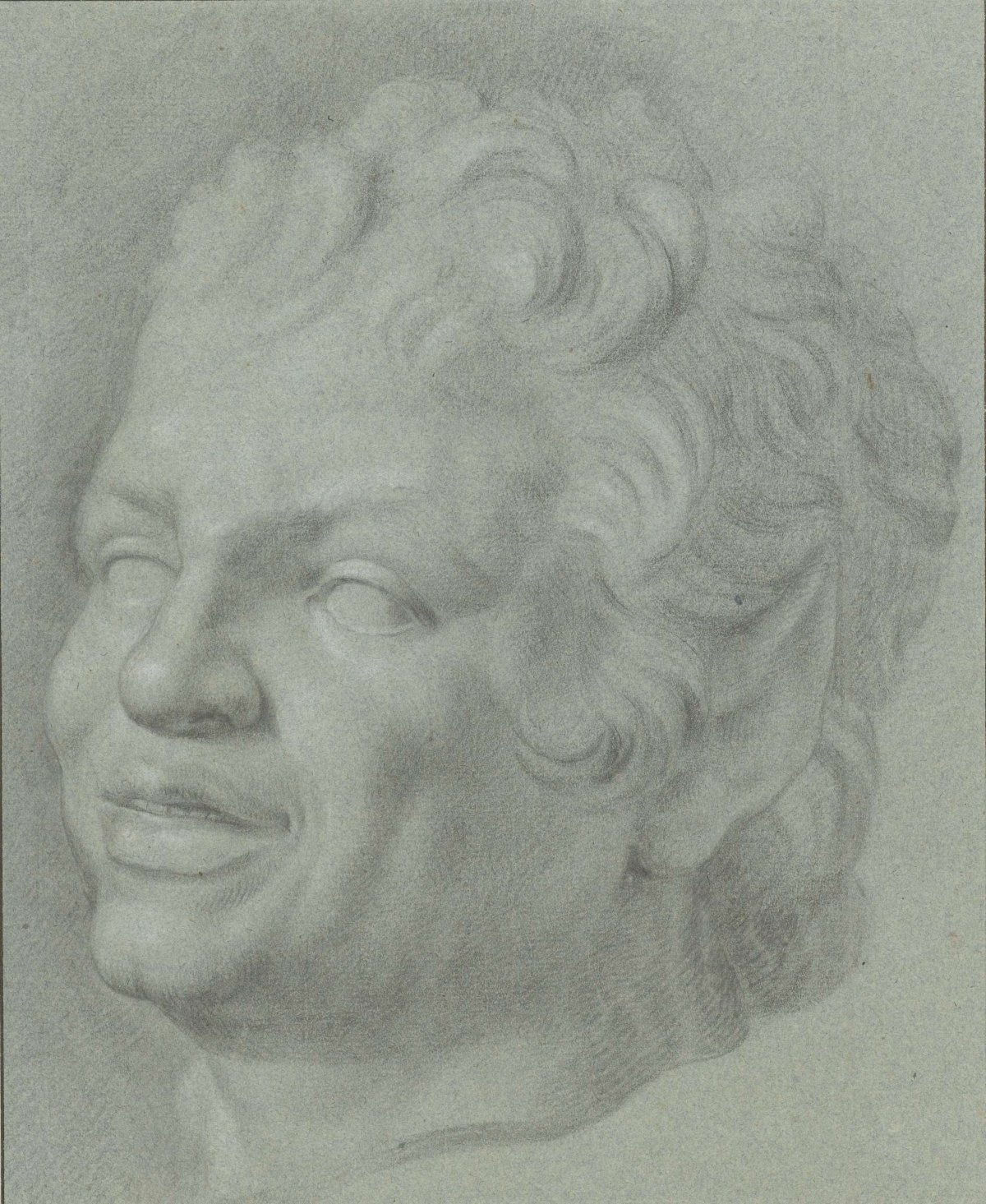 Study of a late classical male head, Anton Raphael Mengs, 1738 - 1779