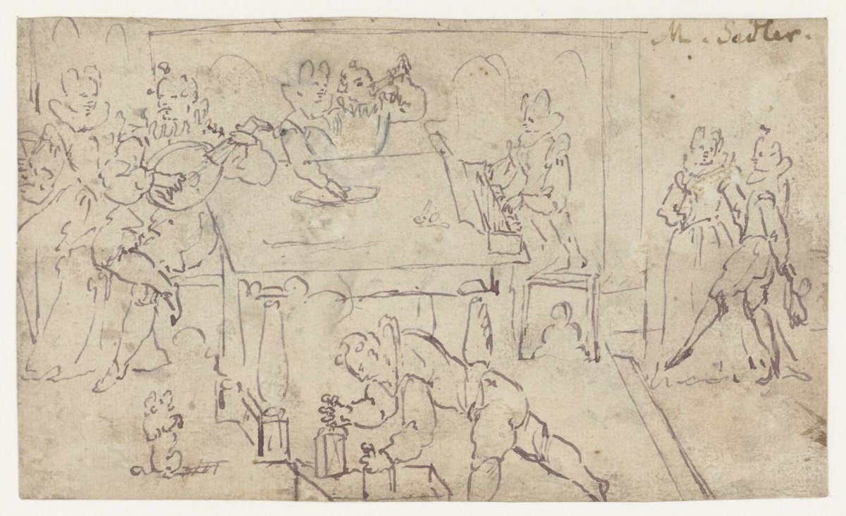 Vrolijk gezelschap, anonymous, 1599 - 1649