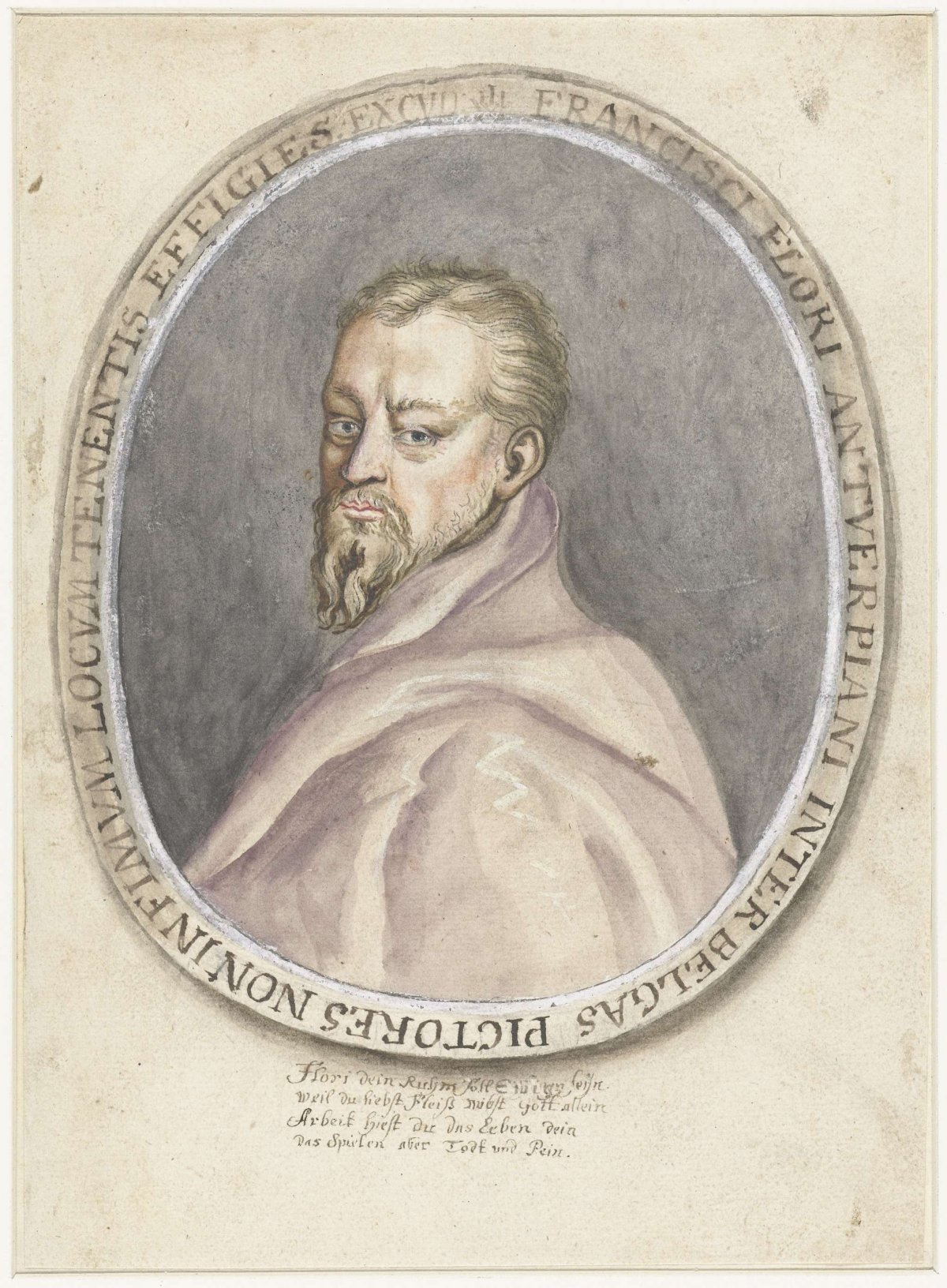 Portrait of Frans Floris, anonymous, 1550 - 1600