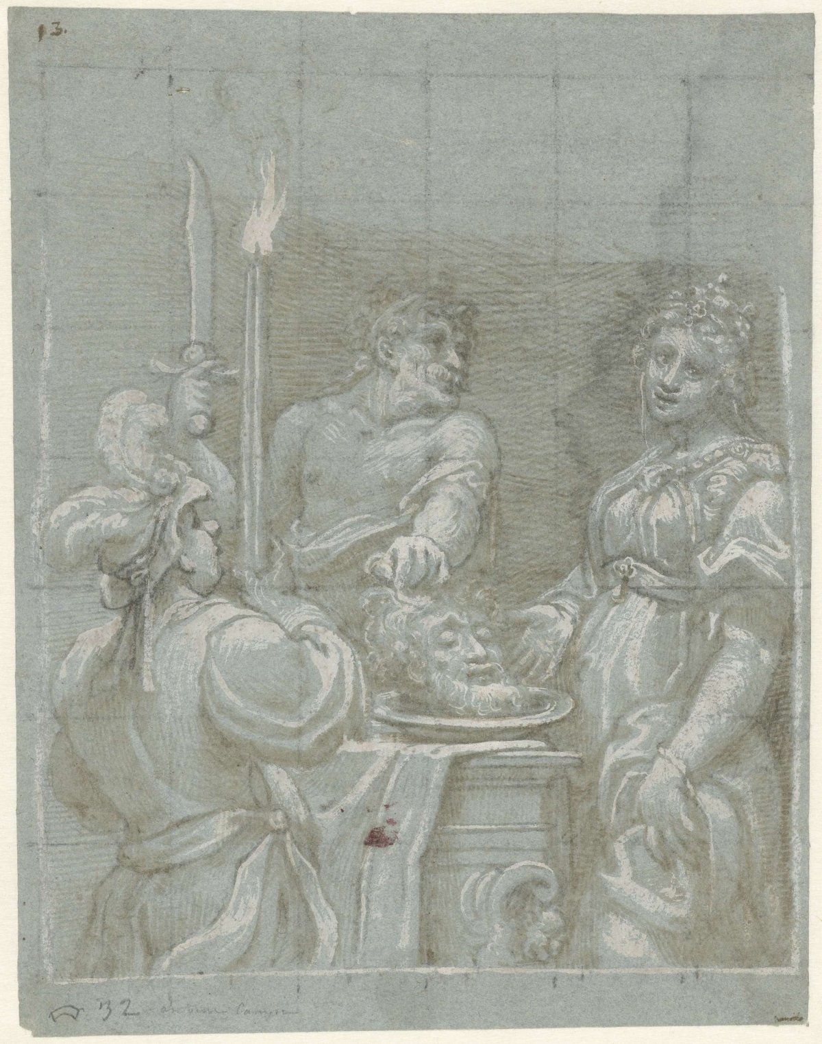Salome receives the head of John the Baptist, Lattanzio Gambara, 1550 - 1574