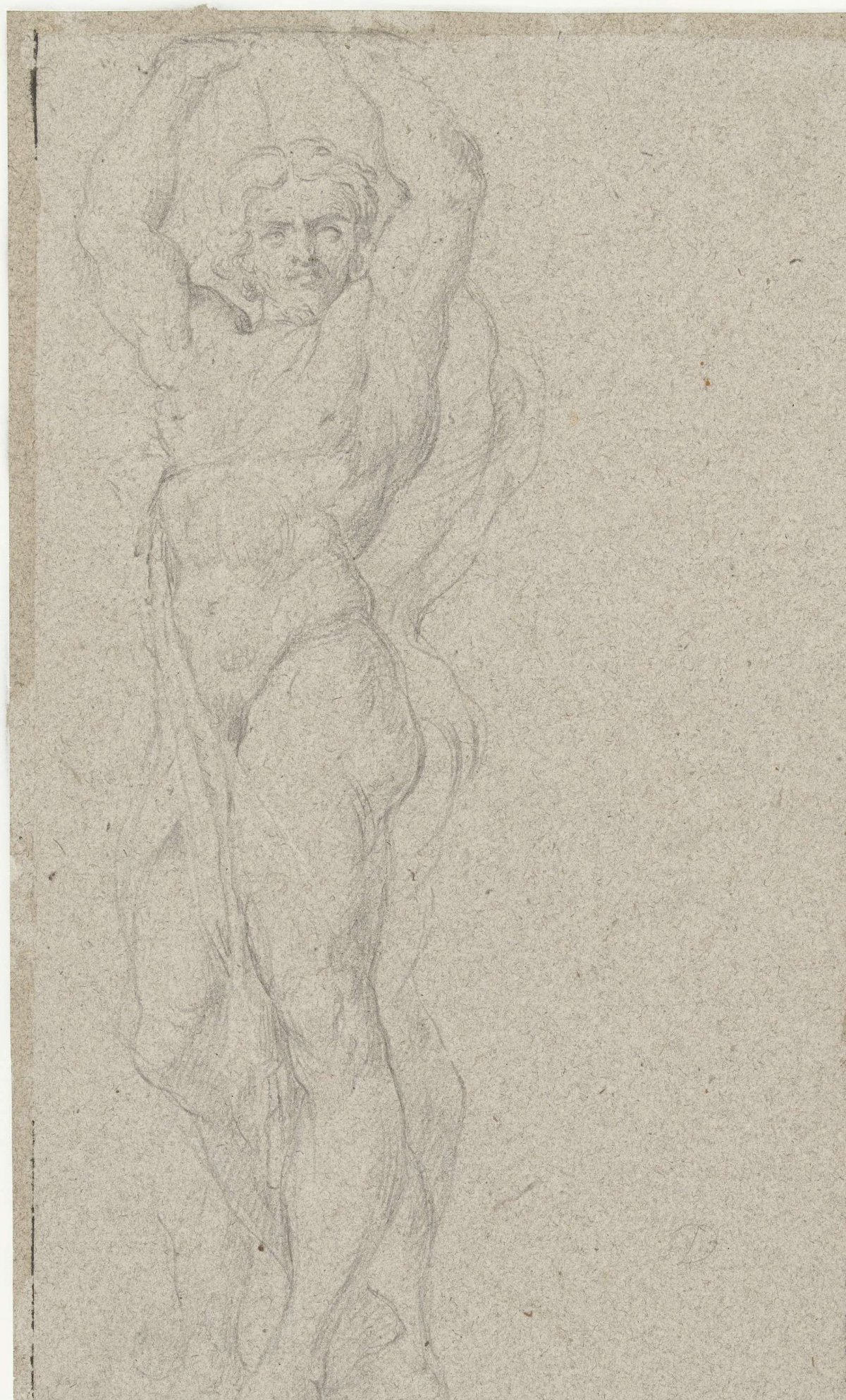 Study for an Atlant, Giuseppe Maria Mitelli, 1644 - 1718