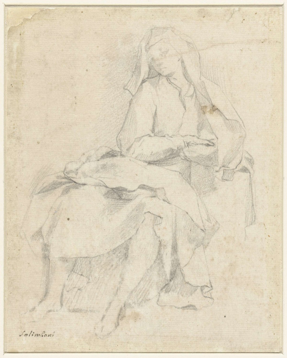 Seated young woman, anonymous, 1580 - 1620