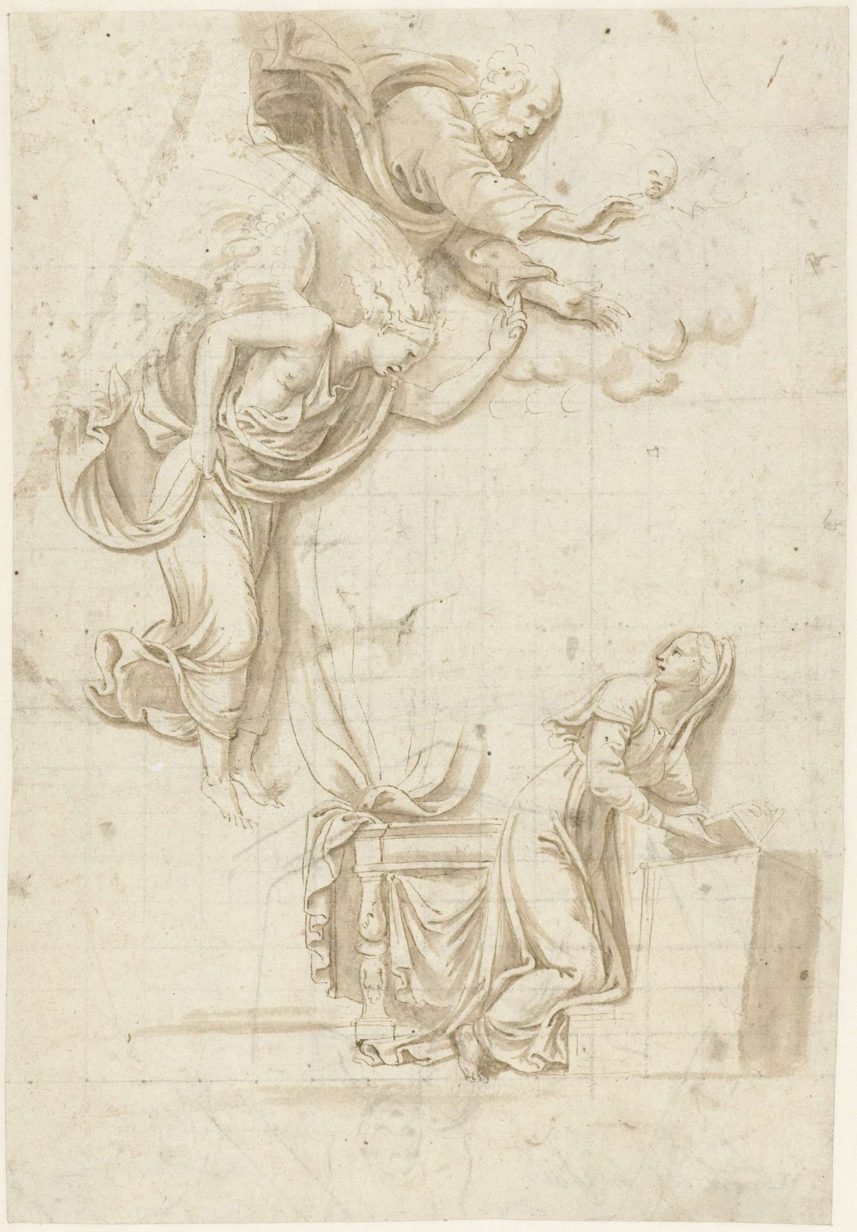 The proclamation, with God the Father, Giulio Romano, 1510 - 1546