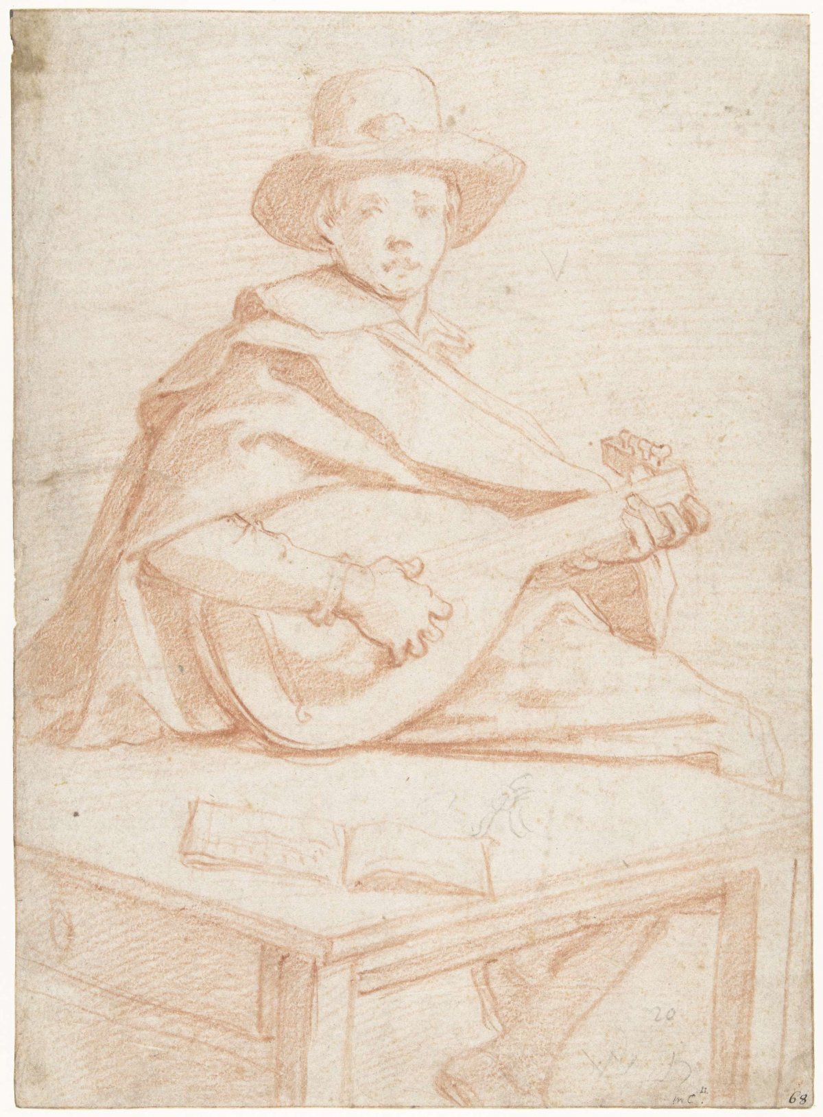 A lute player, Jacopo da Empoli, 1561 - 1640