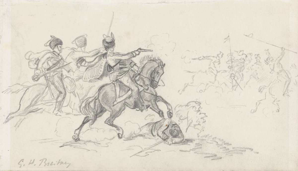 Cavaleriegevecht, George Hendrik Breitner, 1867 - 1923