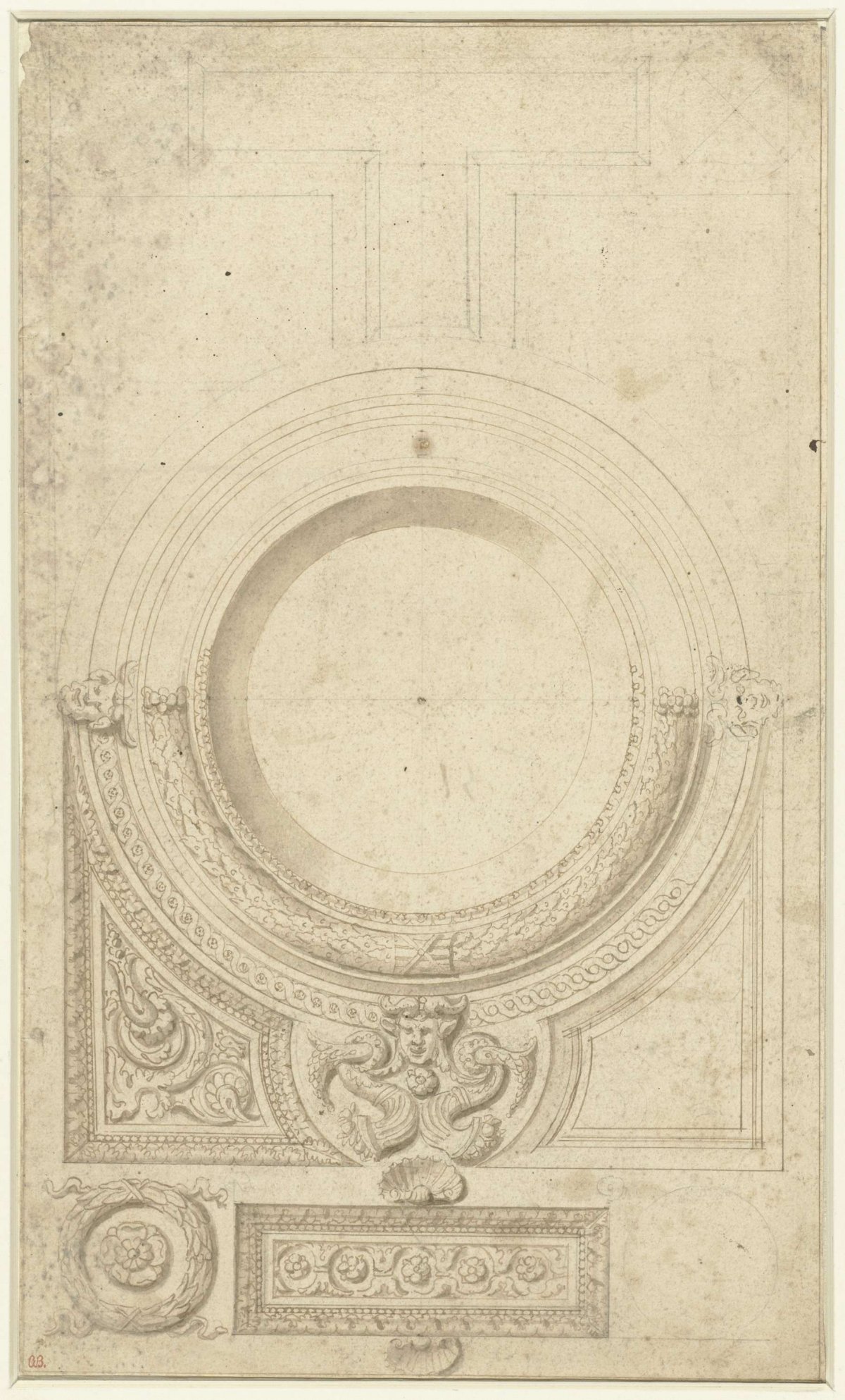 Design for a ceiling, anonymous, 1600 - 1699