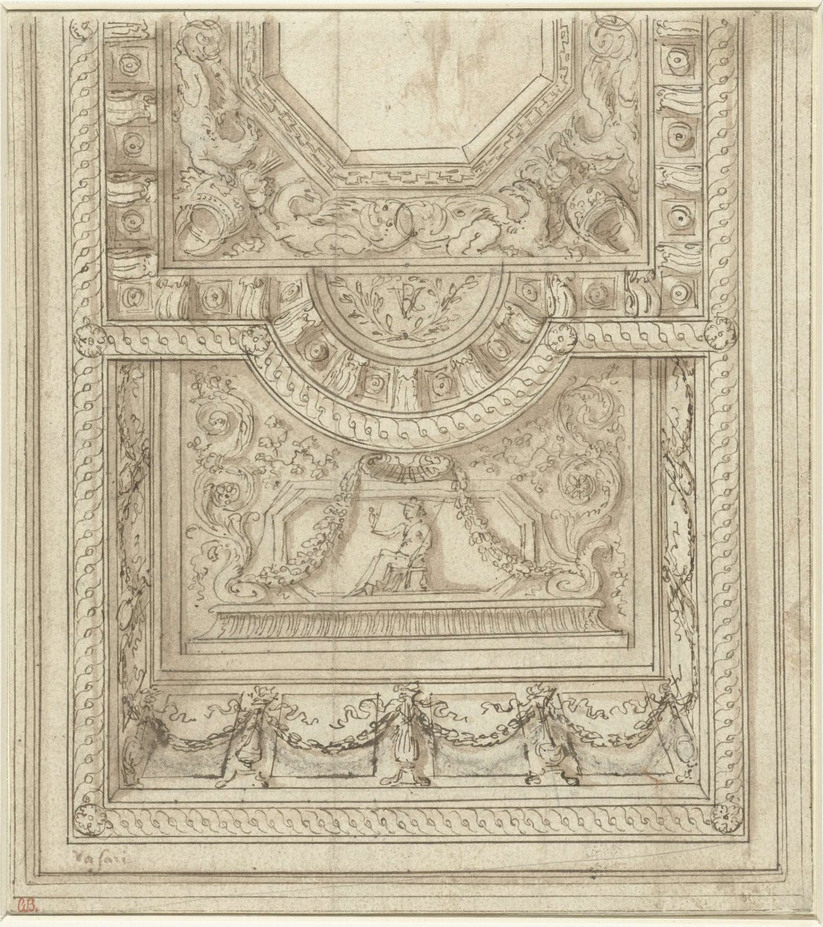 Design for a ceiling, Giorgio Vasari, 1521 - 1574