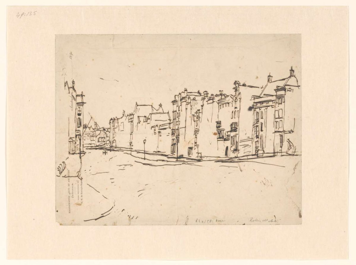 The Rokin, seen from Arti, George Hendrik Breitner, 1890 - 1896