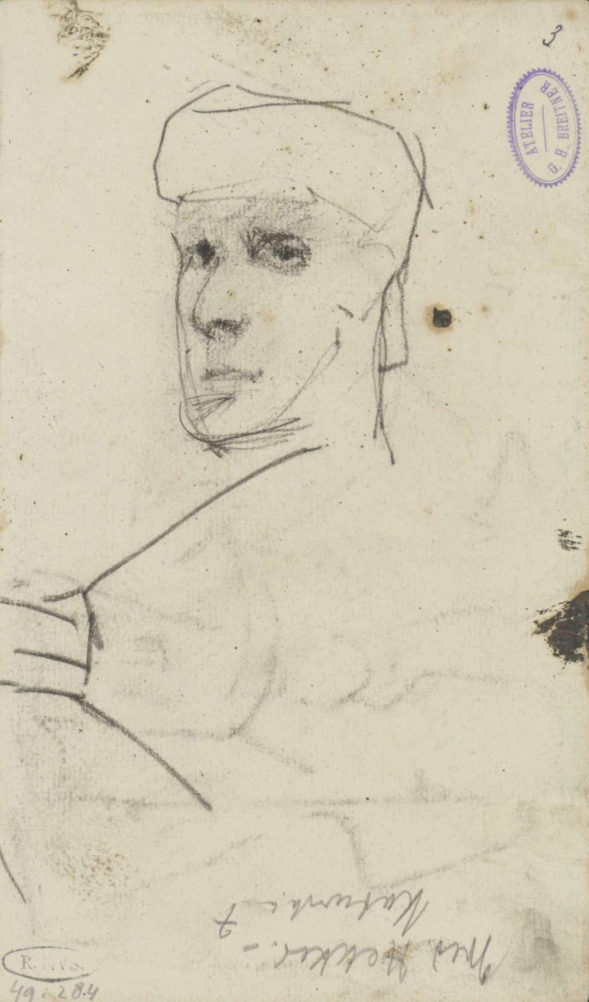 Mannenbuste, George Hendrik Breitner, c. 1885