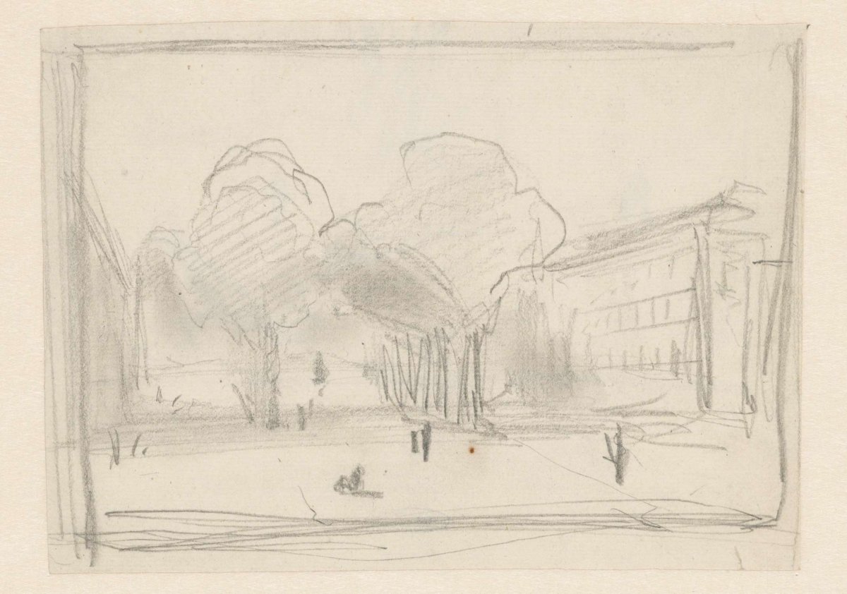 Sketch of an alley in a city, Andreas Schelfhout, 1797 - 1870