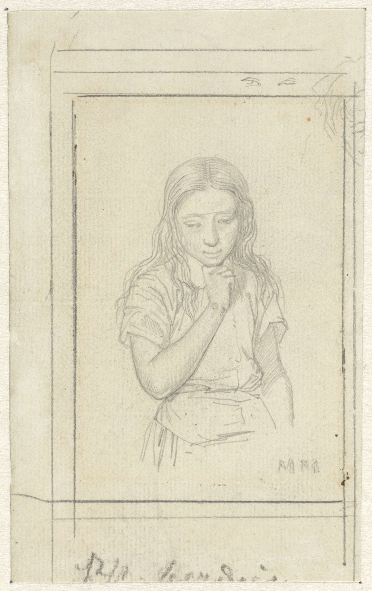 Pensive girl, Matthijs Maris, 1849 - 1917