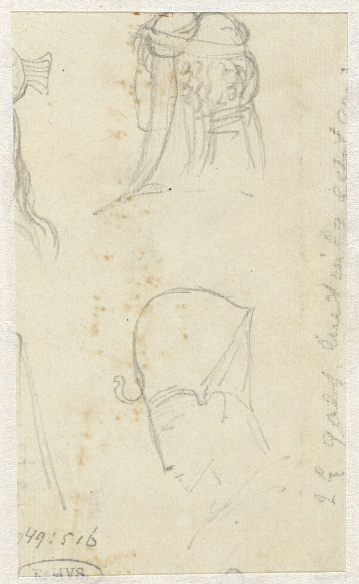 Sketches of Egyptian headgear, Matthijs Maris, 1849 - 1917