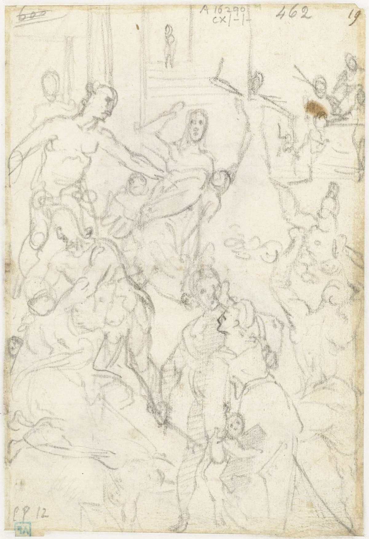 Sketch of a Infanticide at Bethlehem, Federico Zuccaro, 1550 - 1609