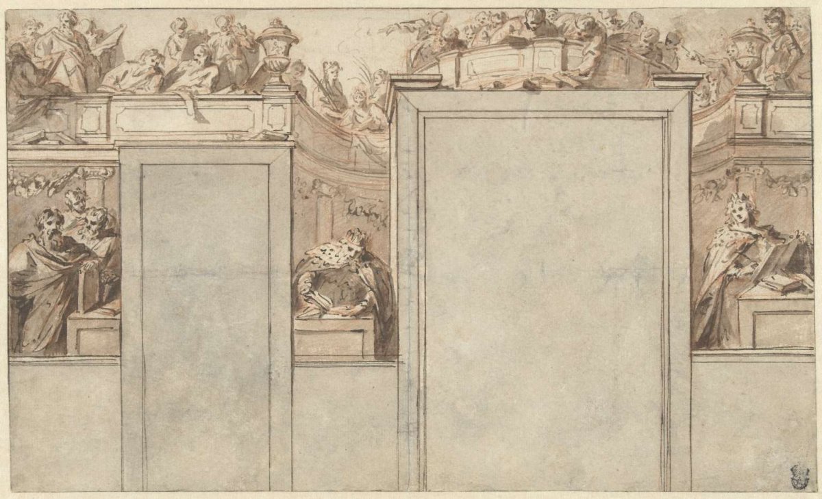 Design for a mural in the rectory of the Moses and Aaron Church, Jacob de Wit, 1716