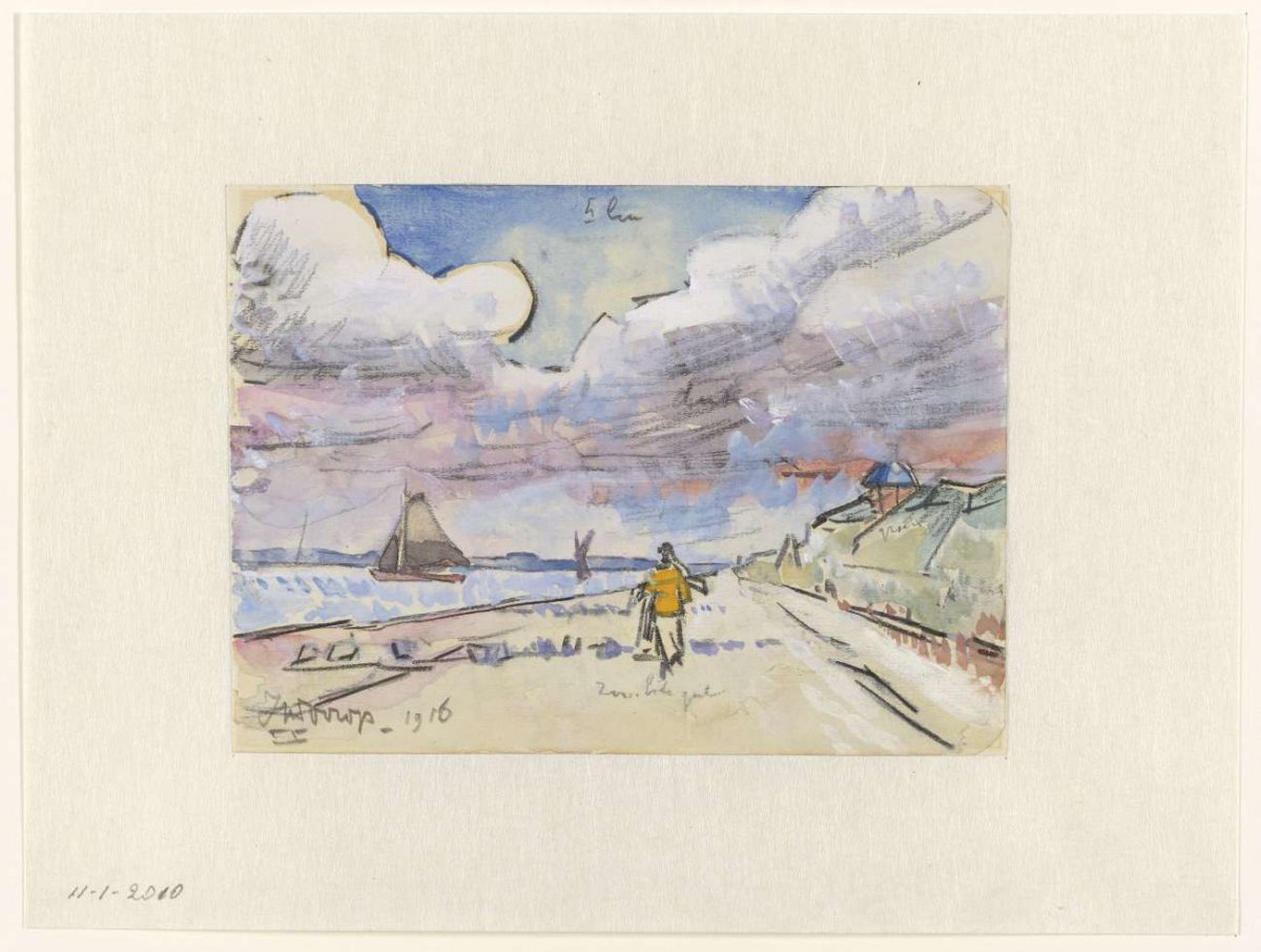 Weg langs kanaal, Jan Toorop, 1916