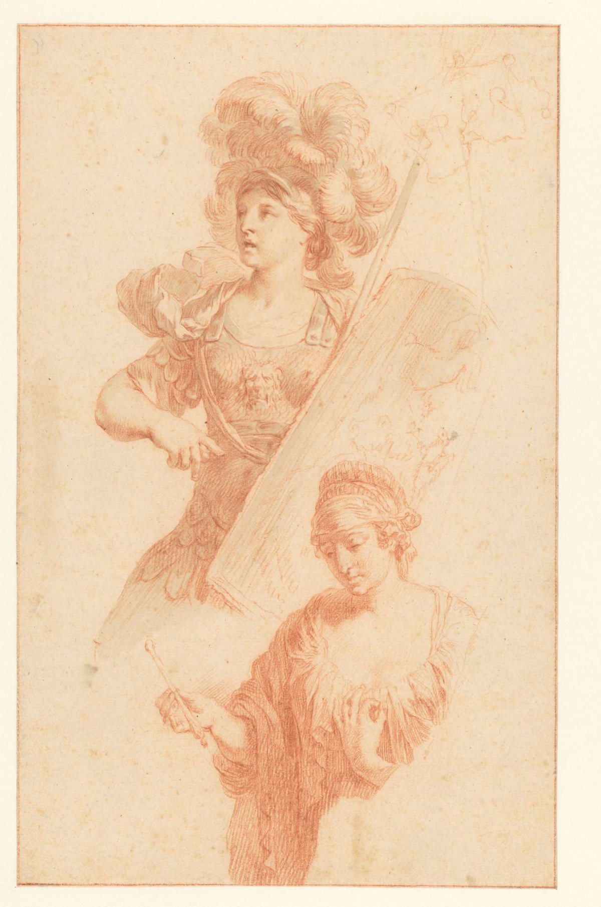 Strength (Fortitudo) and Asia, Izaak Jansz. de Wit, 1754 - 1809
