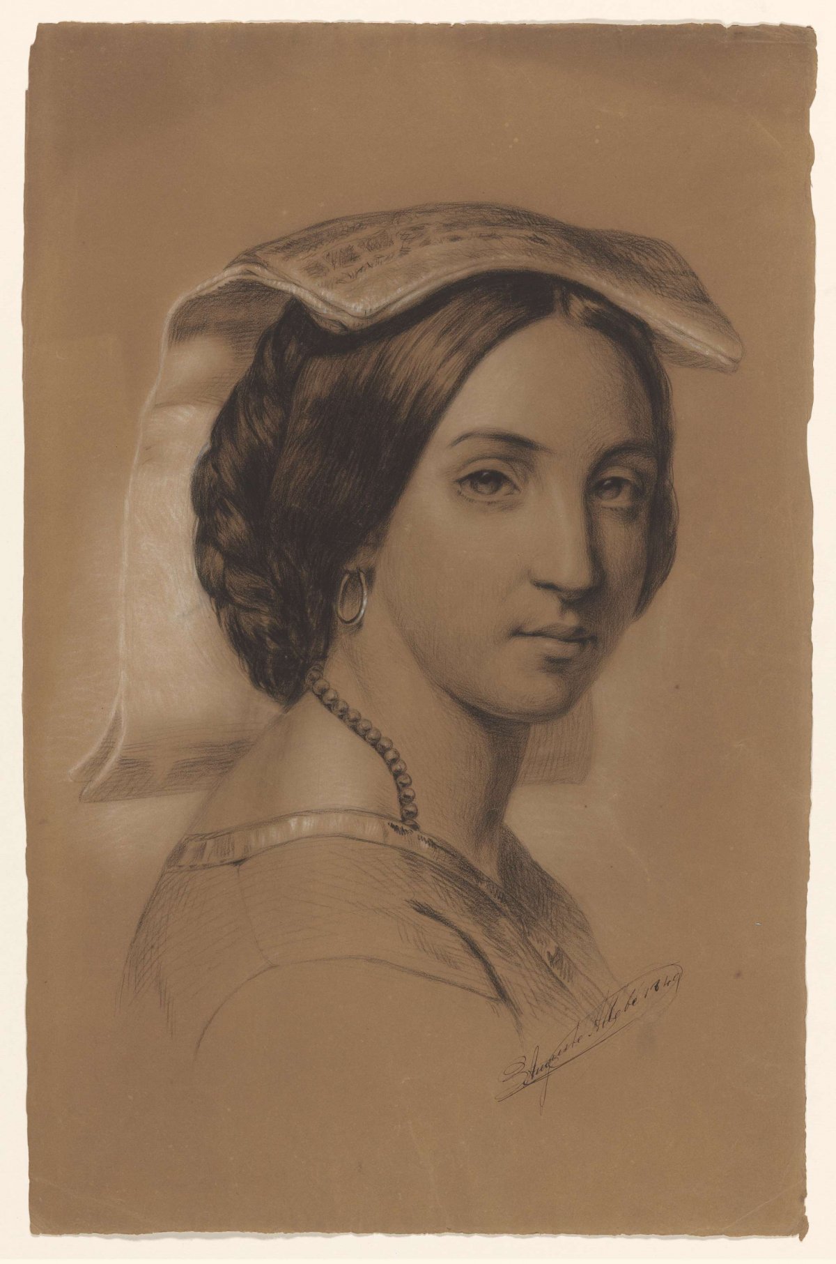 Italian woman, August Allebé, 1849