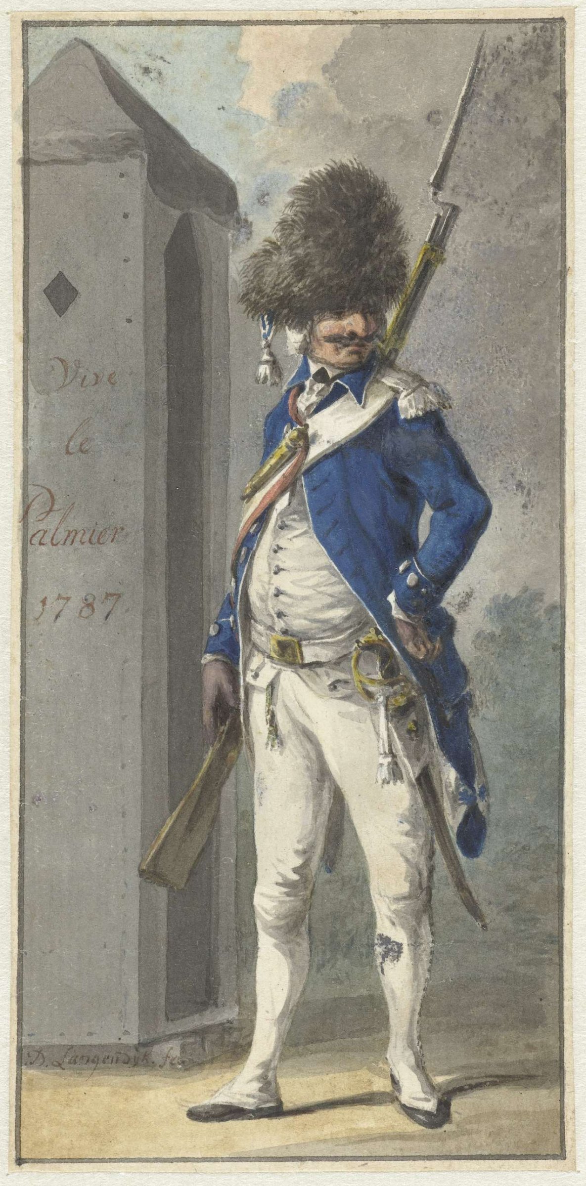 Uniform of the Rotterdam Society of Arms Trade the Palm Tree, Dirk Langendijk, 1787