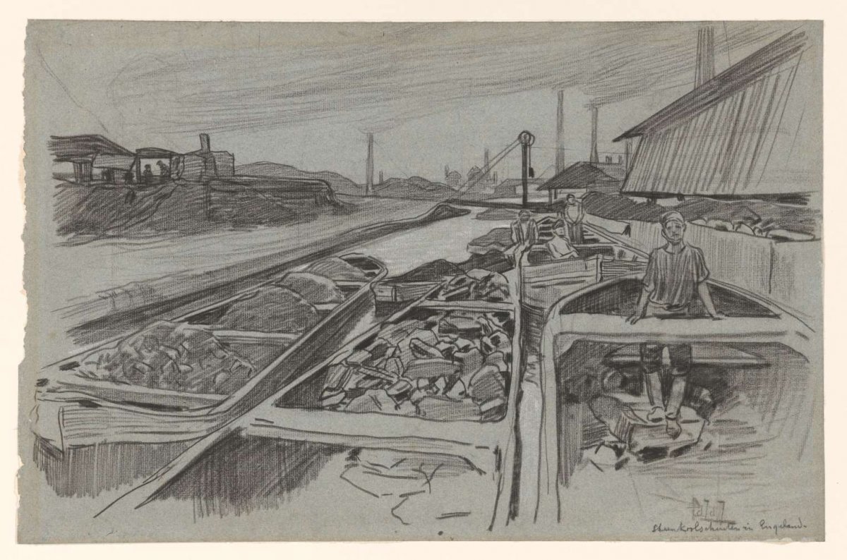 Steenkoolschuiten in Engeland, Pieter de Josselin de Jong, 1871 - 1906
