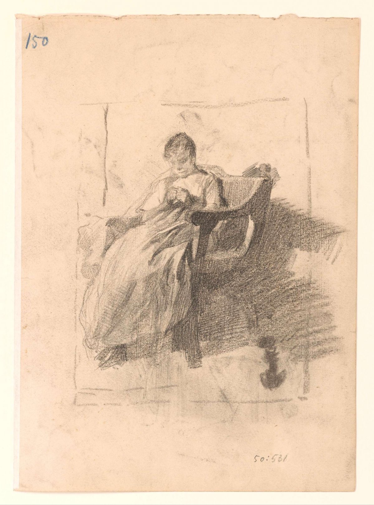Seated craftswoman, Pieter de Josselin de Jong, 1871 - 1906