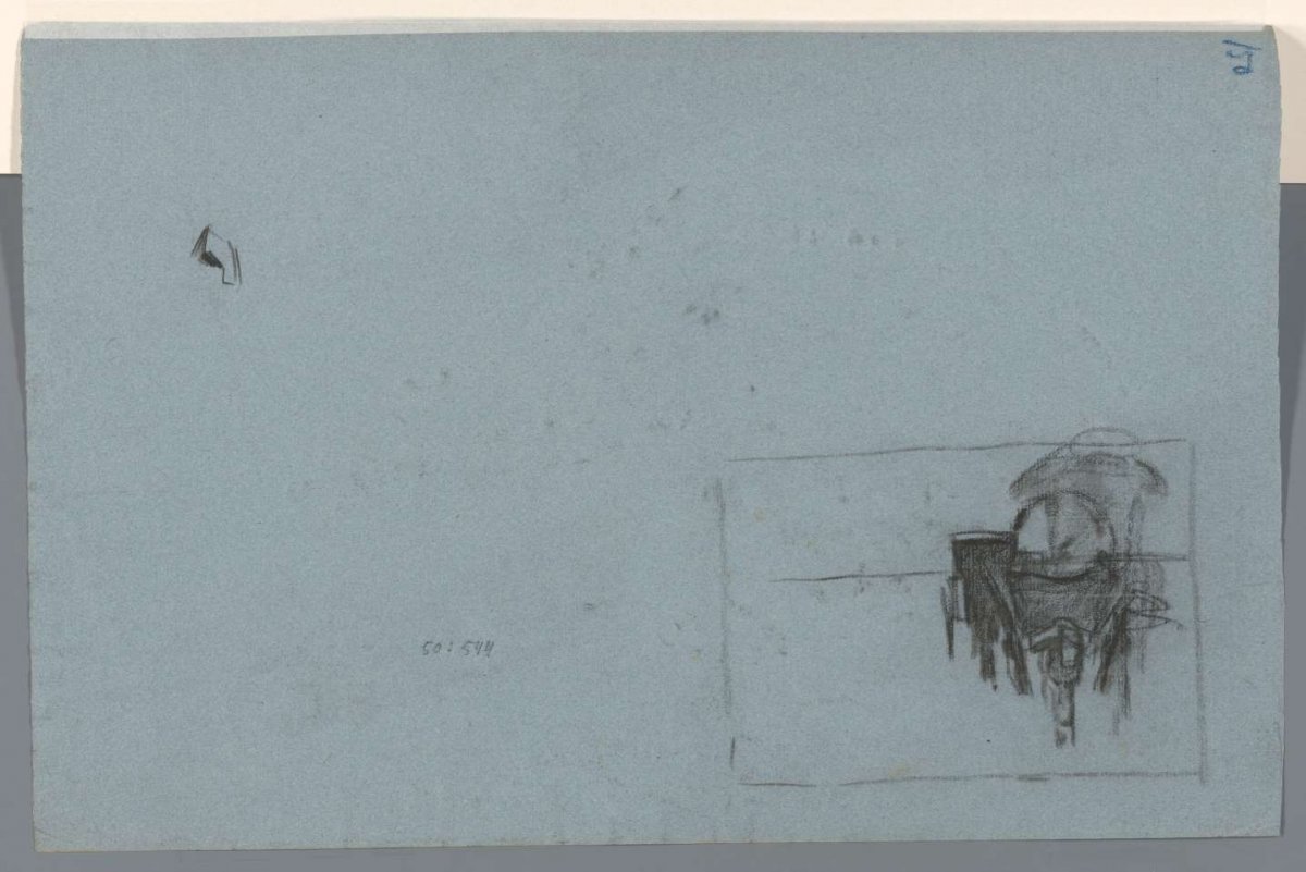 Sketch of a horse and cart, Pieter de Josselin de Jong, 1871 - 1906