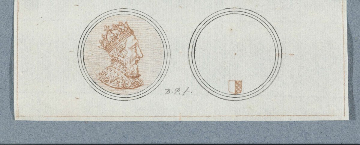 Front and reverse of a medal with portrait of Henry II, on the occasion of the siege of Metz, Bernard Picart, 1683 - 1733