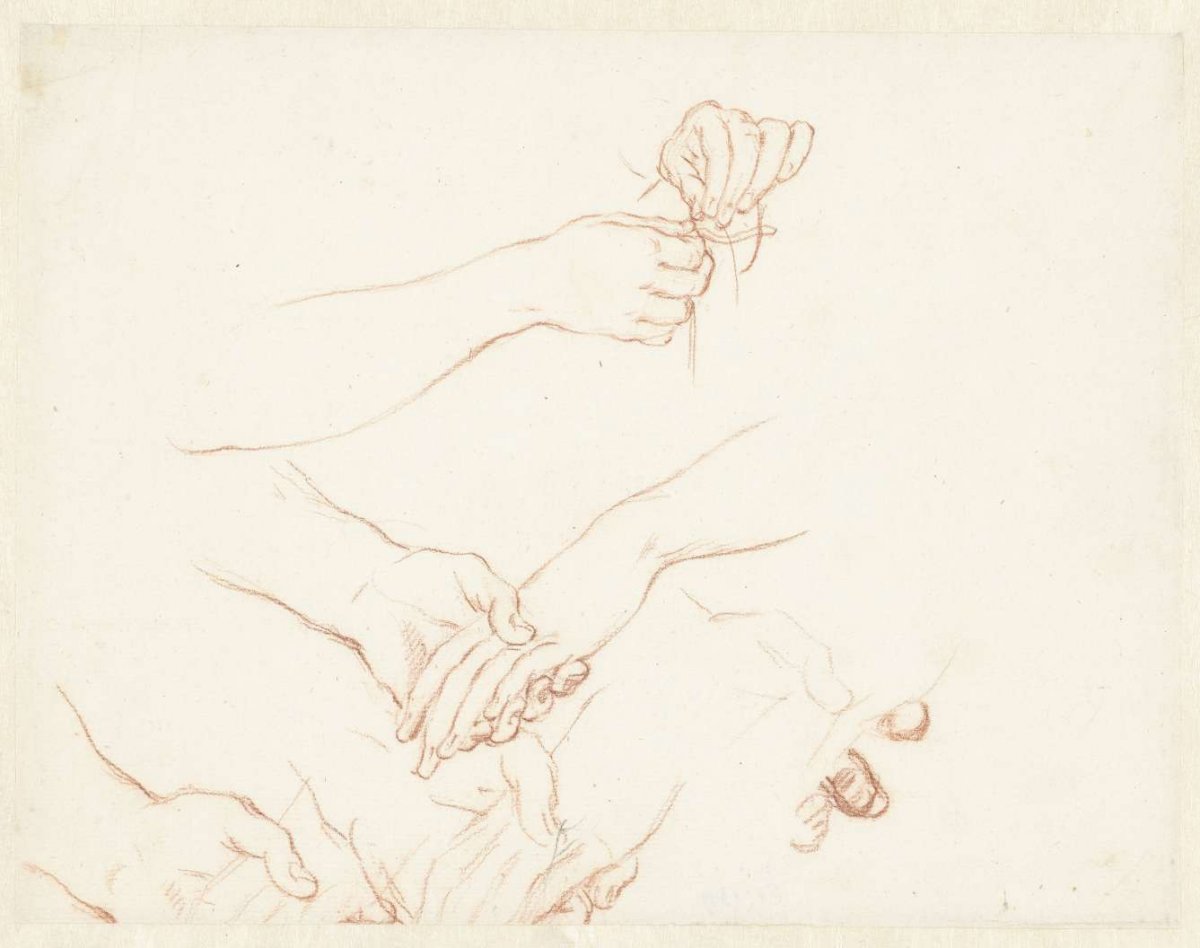 Studies of hands, Bernard Picart, 1683 - 1733