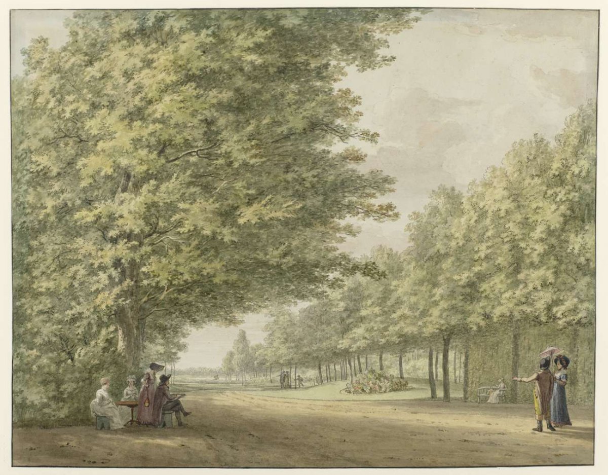 View of the gardens of the Zandbergen estate, Hermanus Numan, 1754 - 1820