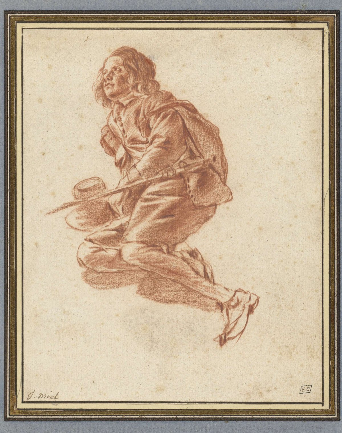 Boy with a sword and a hat, Jan Miel, 1610 - 1663