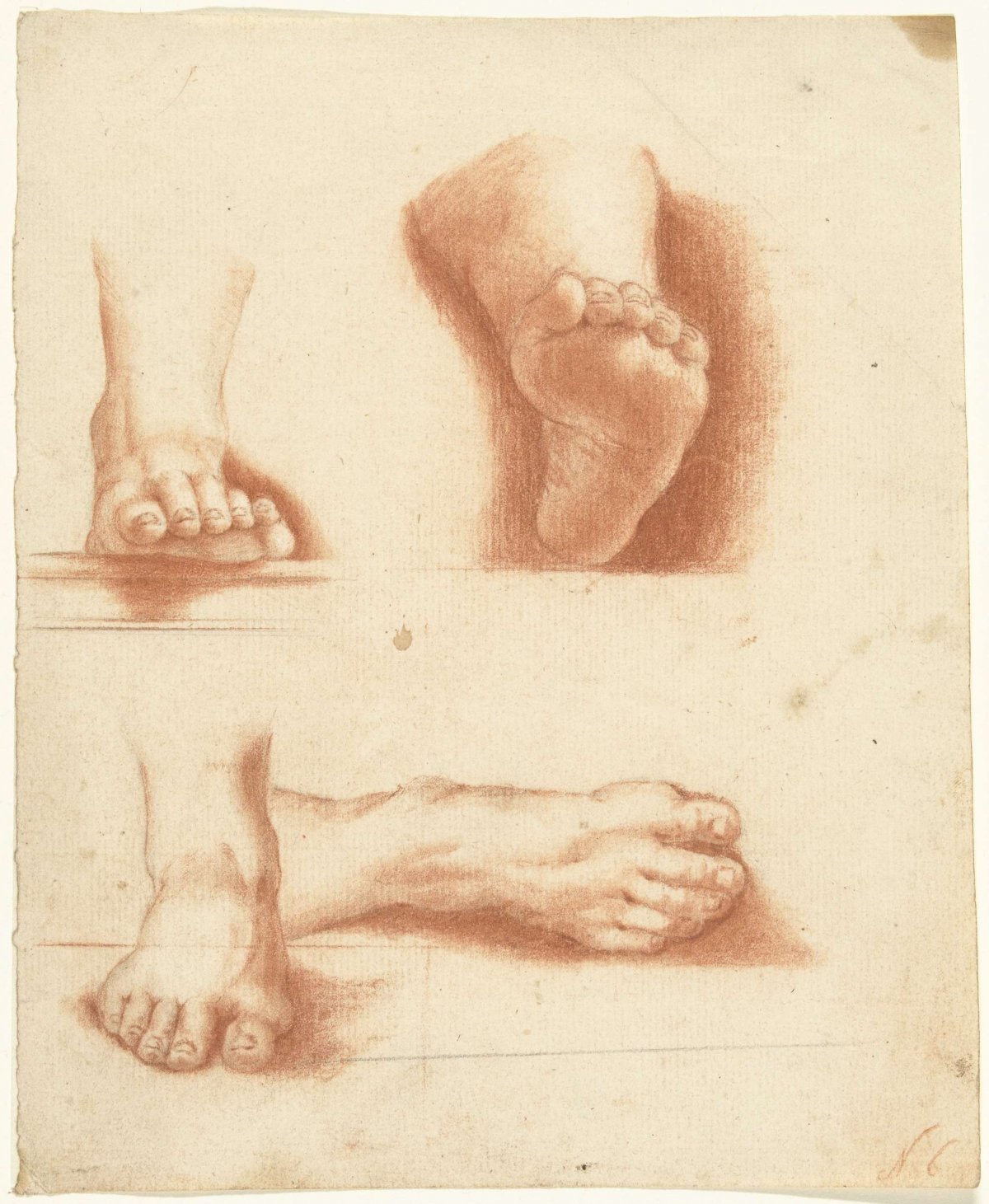 Study of four feet, anonymous, 1700 - 1800