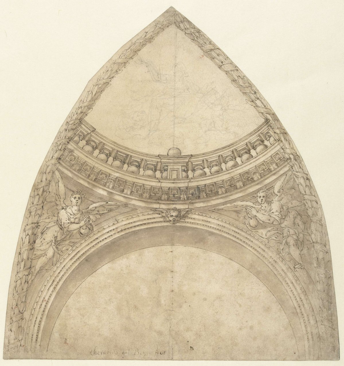 Design for a dome segment, Cherubino Alberti, 1563 - 1615