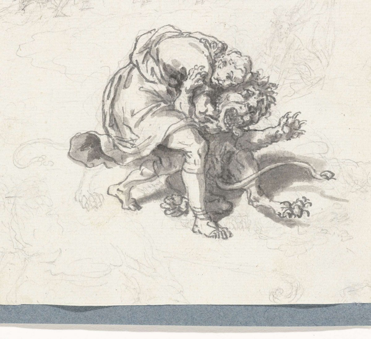Telemachus kills the lion, Bernard Picart, 1683 - 1733