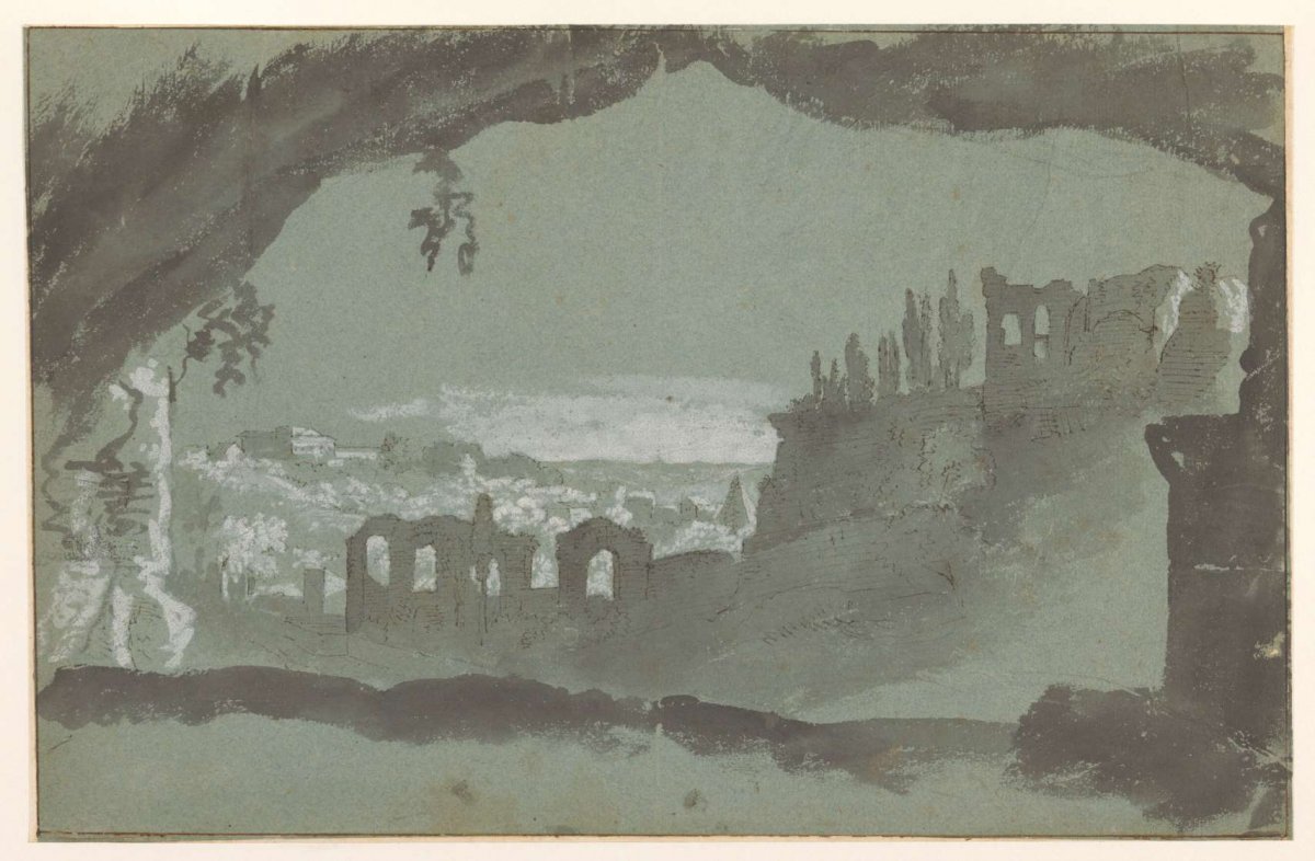 View of the ruins of the palace on the Palatine, anonymous, 1700 - 1800
