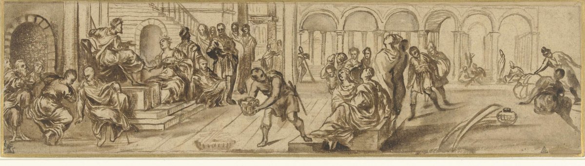 Queen of Sheba received by Solomon, anonymous, 1528 - 1620