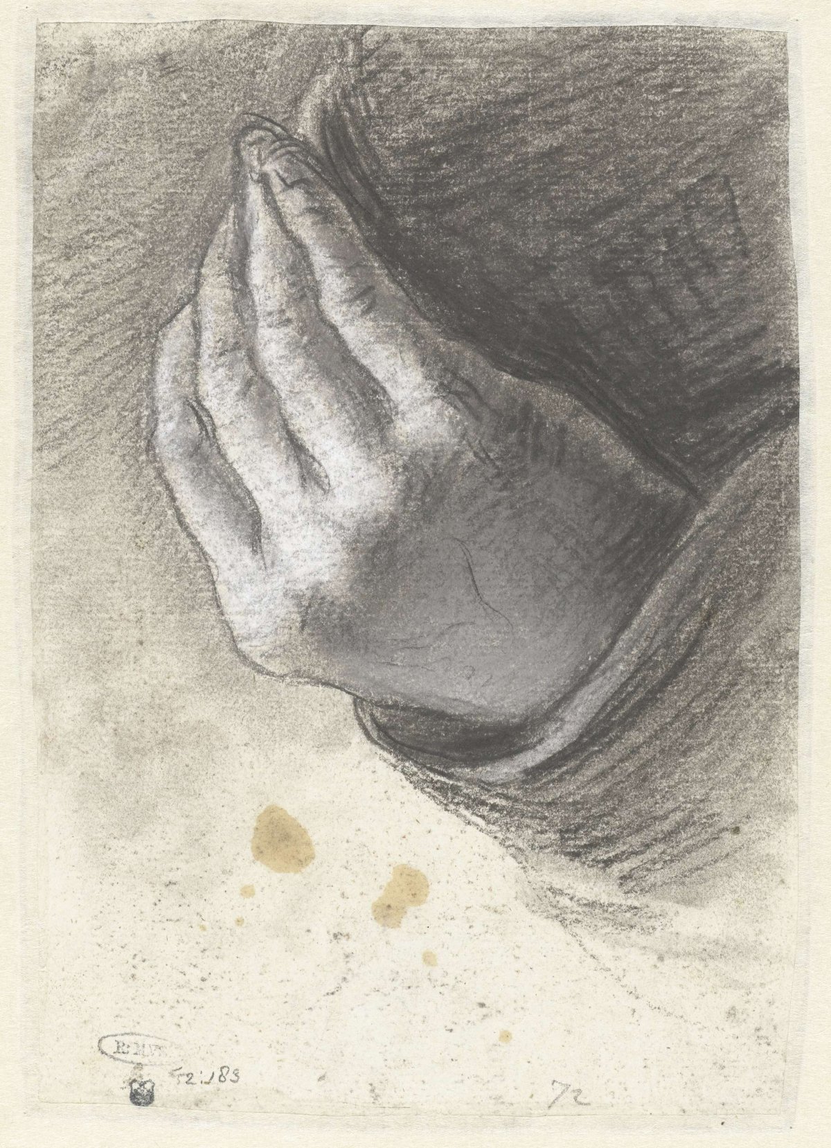 Study of a hand, Simon Andreas Krausz, 1770 - 1825