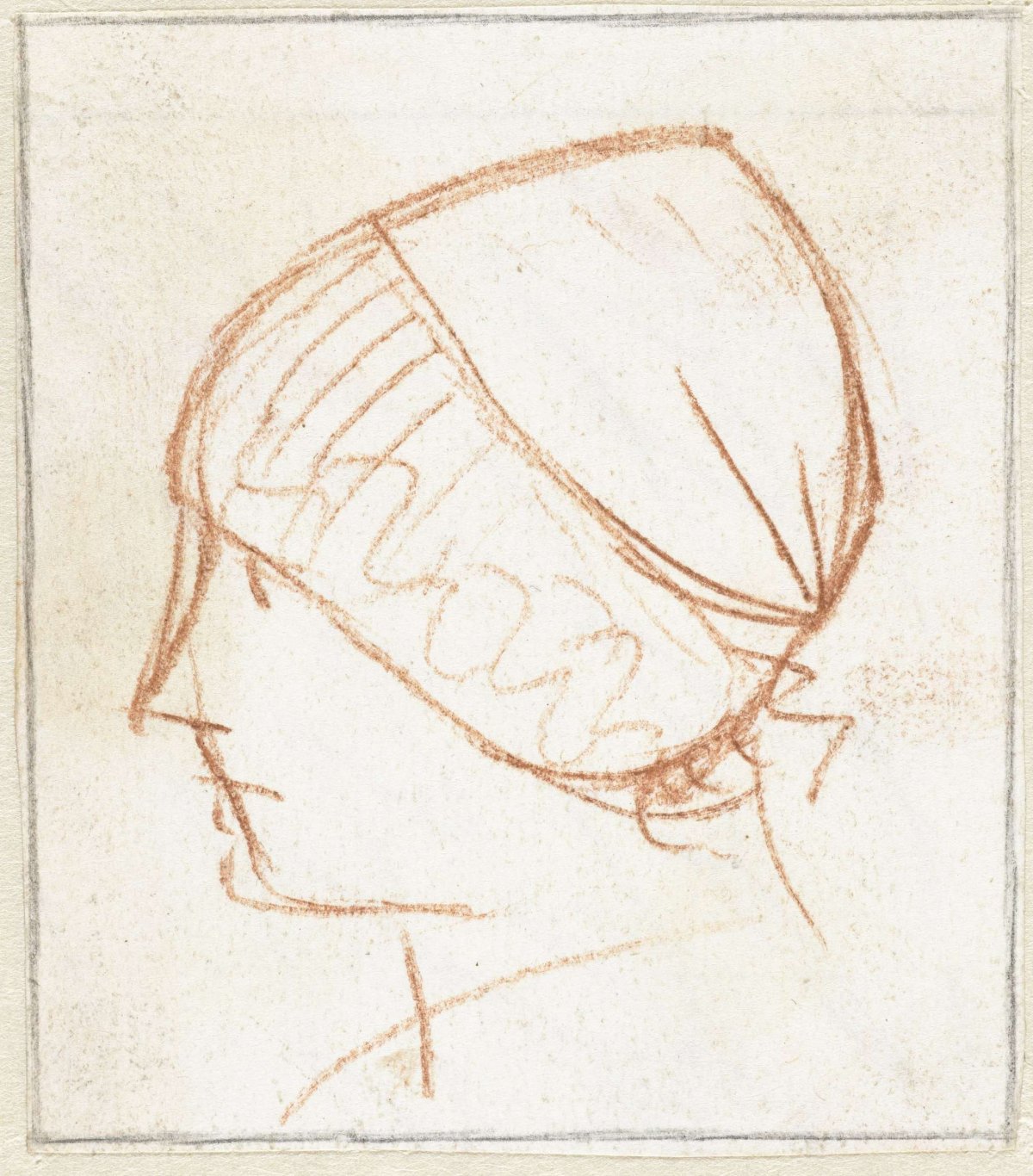Head of peasant woman with cap, Simon Andreas Krausz, 1770 - 1825