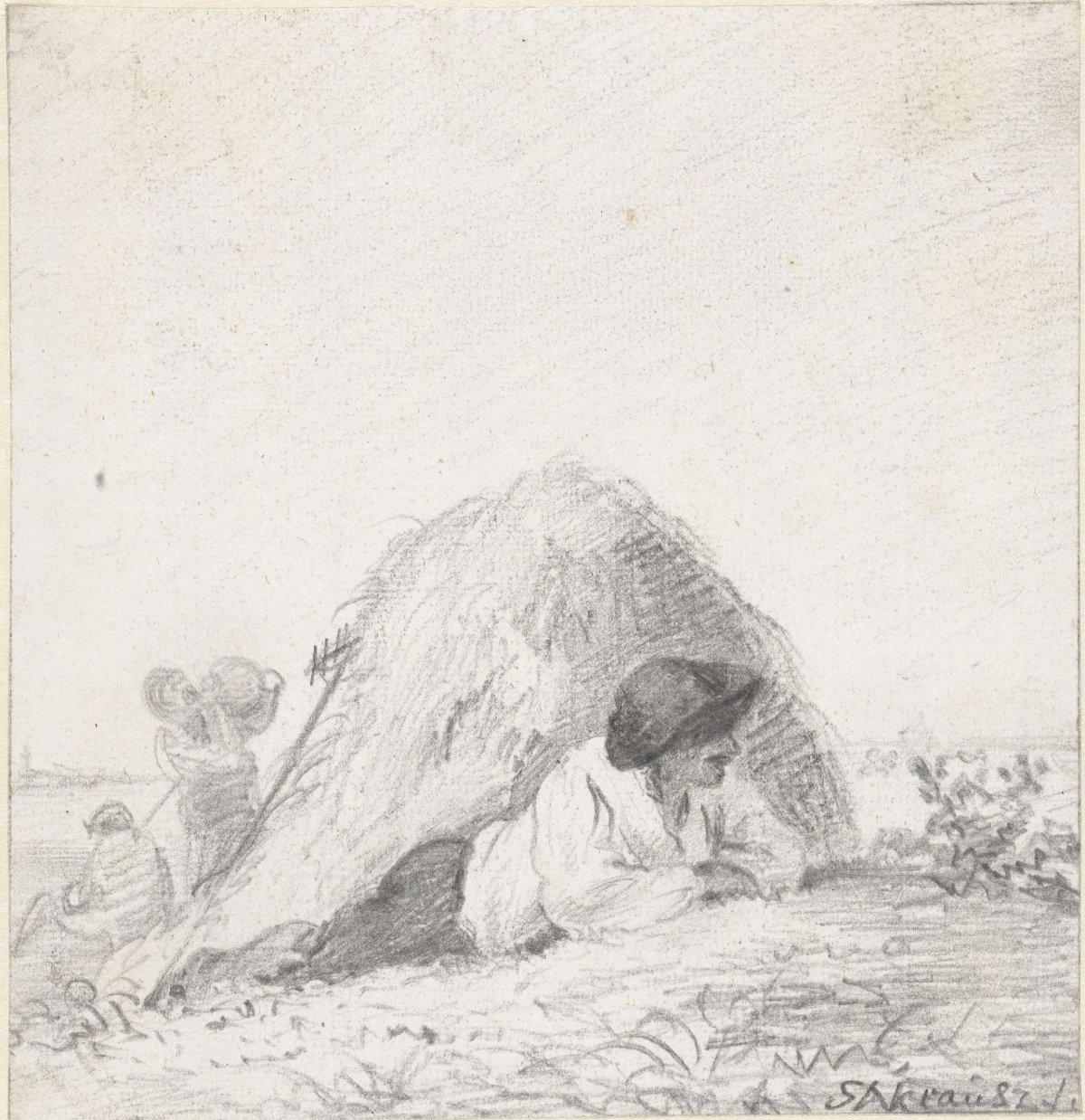 Rustende hooier, Simon Andreas Krausz, 1770 - 1825