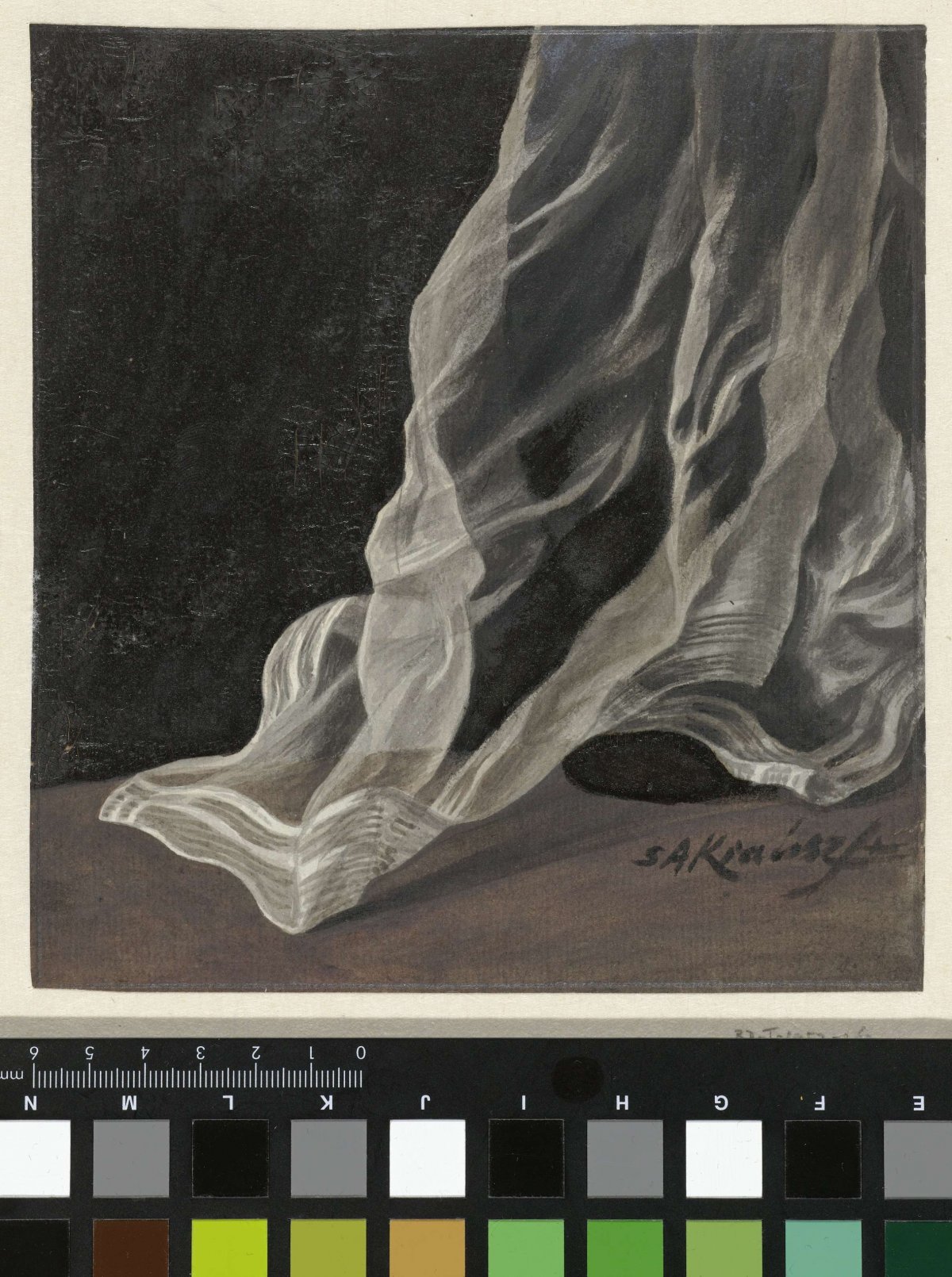 Draperiestudie, Simon Andreas Krausz, 1770 - 1825