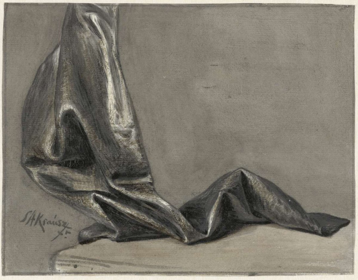Draperiestudie, Simon Andreas Krausz, 1770 - 1825