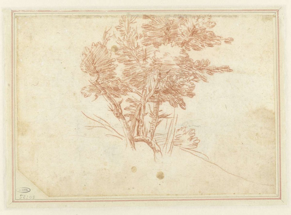 Study of a group of trees, Agostino Carracci, 1567 - 1602