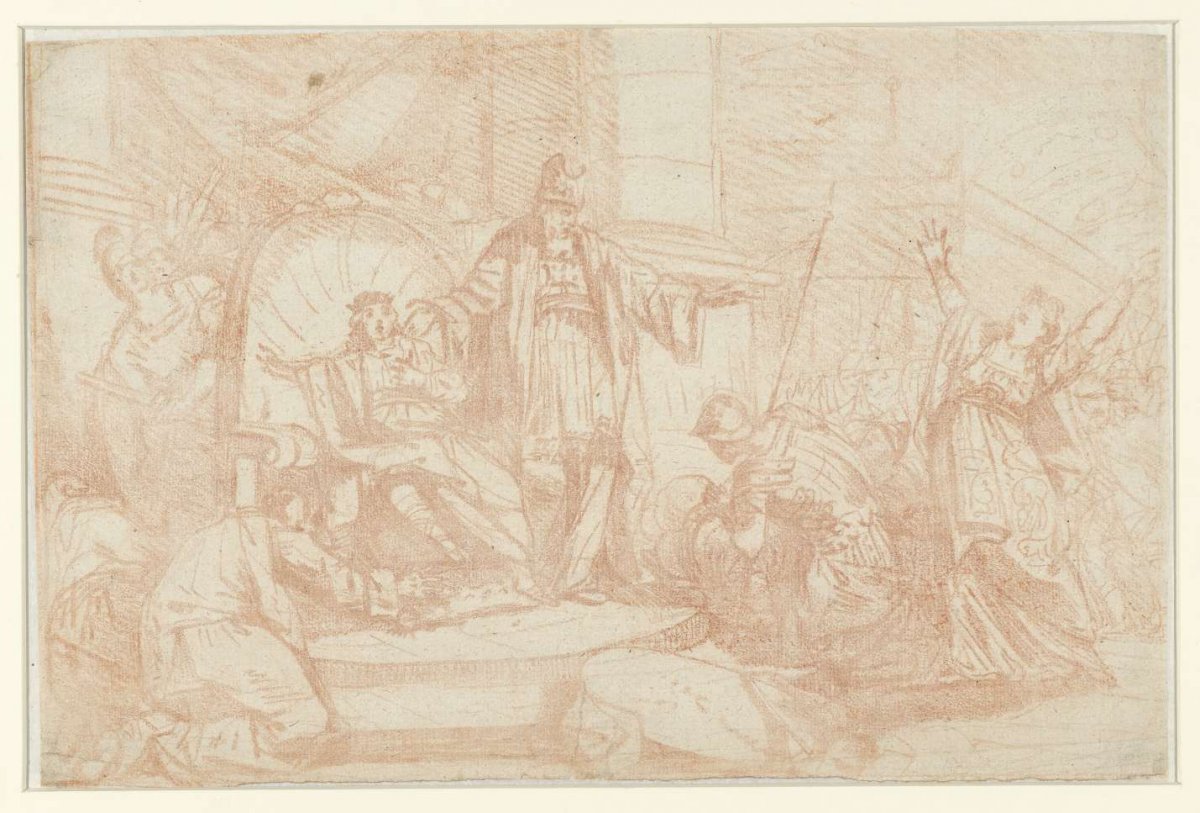 Jojada proclaims Joas king, anonymous, 1720 - 1740