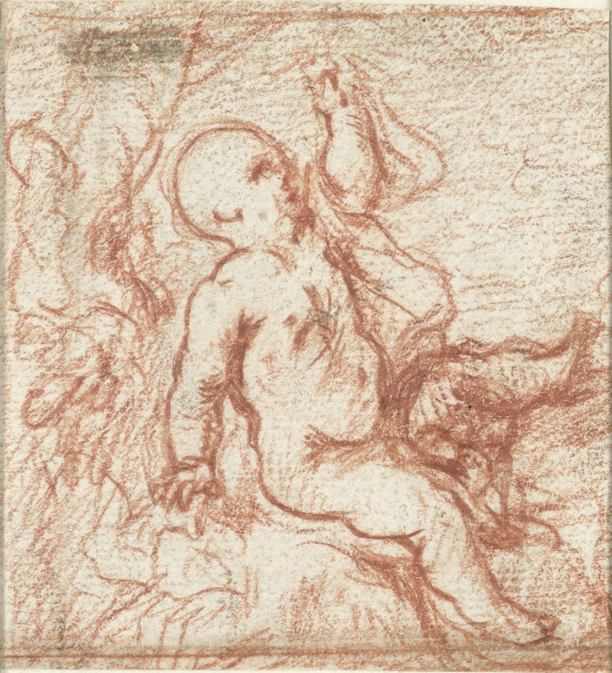 Putto in landscape, anonymous, 1700 - 1800