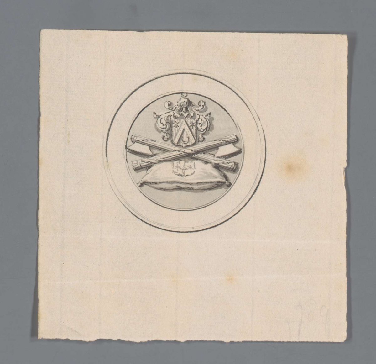 Design for a history medal for council, alderman and former mayor of Haarlem Pieter van der Camer, anonymous, 1743