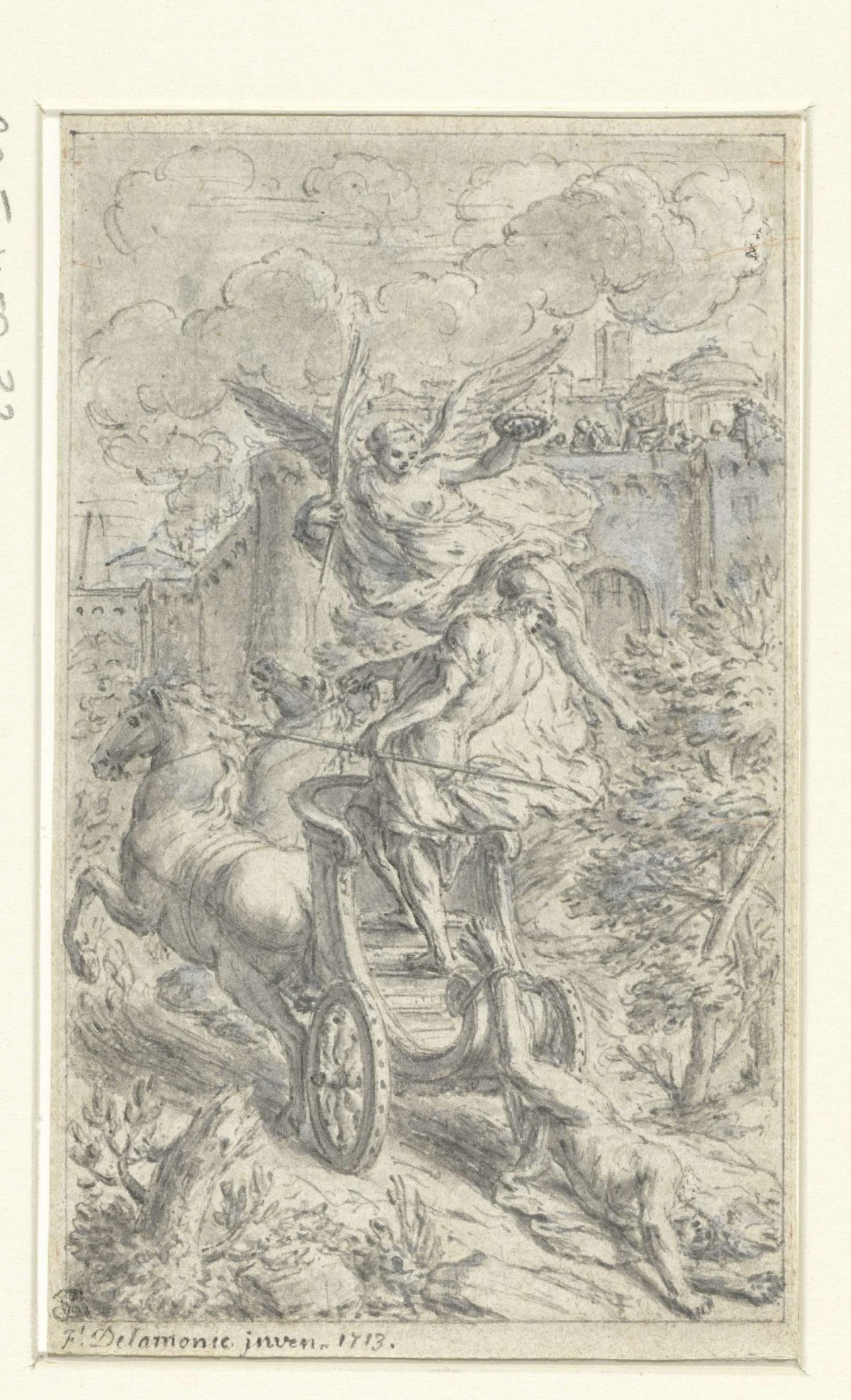 Achilles Dragging Hector's Body Behind His Carriage, Ferdinand Delamonce, 1713