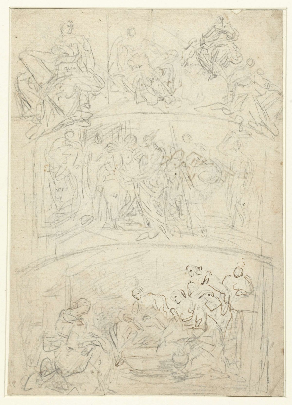 Apsis with the Nativity and Visitation, anonymous, 1750 - 1800