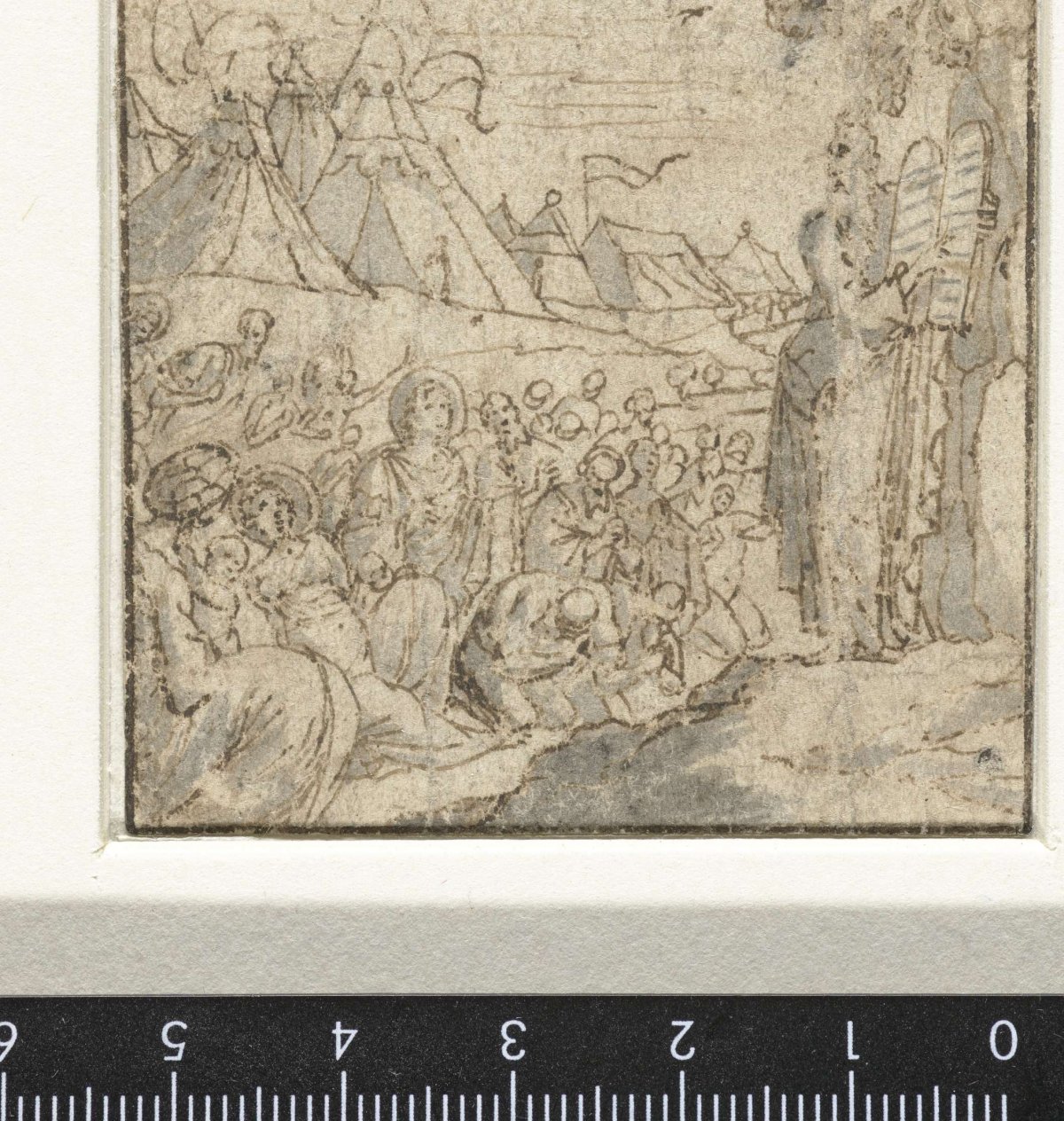 Moses shows the tablets of the law, anonymous, 1600 - 1699