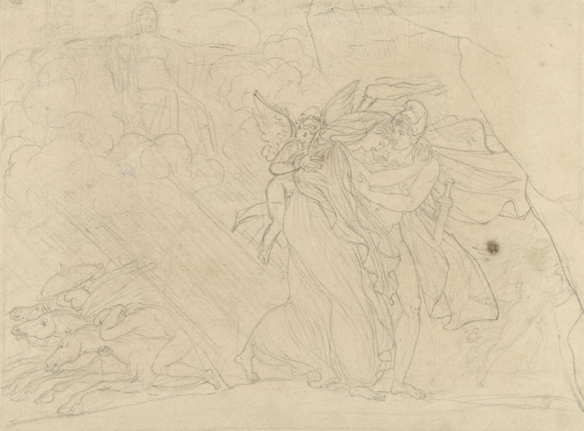 Flight of Dido and Aeneas, Anne-Louis Girodet-Trioson, 1777 - 1824